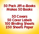 50 Pack of Jiff-e-Books (with paper) - Product Image